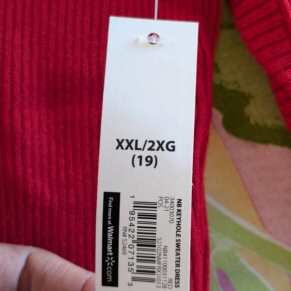 NWT No Boundaries Red Long Sweater Long Sleeve Junior XXL 19 (Women Medium) - Picture 12 of 12